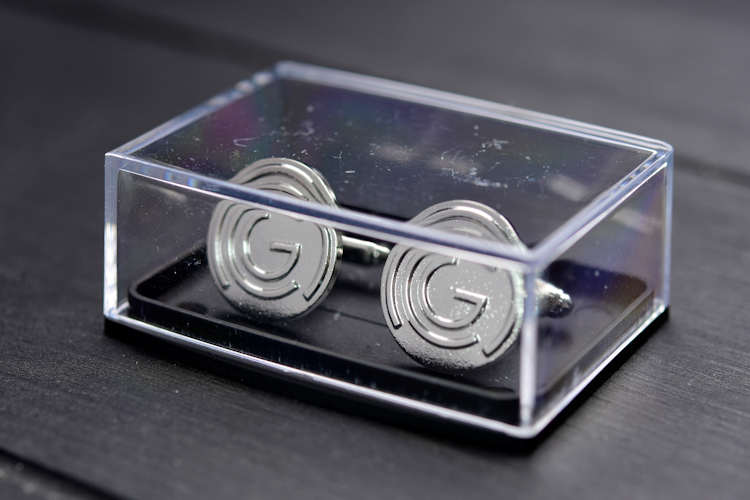 Metal cufflinks from your own logo