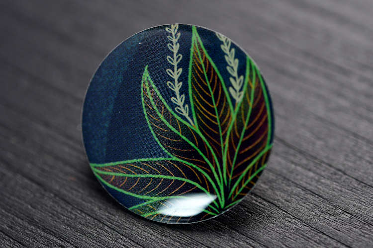 Printed epoxy doming pins