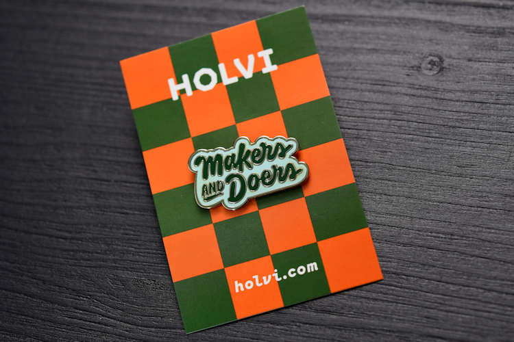 Hard enamel pins with backer card