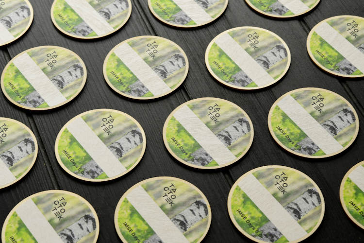 Personalized Wooden Namebadges Button Badges