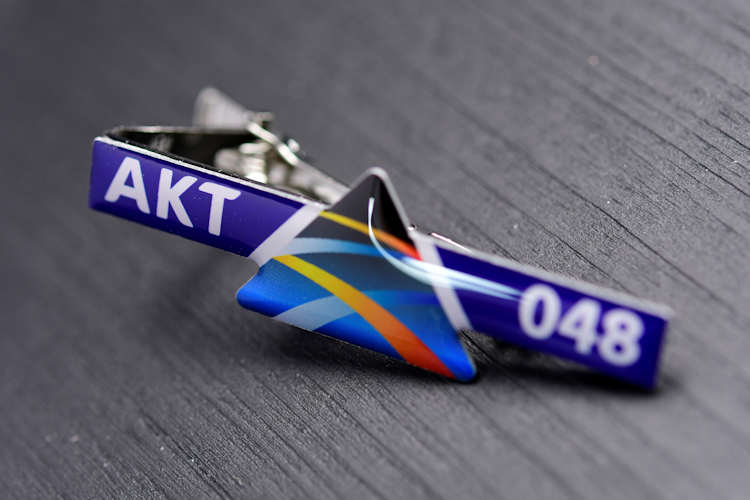 Metal tie bar from your own logo